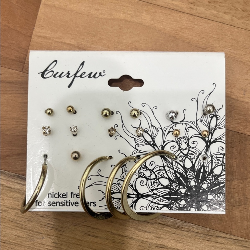 Curfew Silver and Gold Earring Collection